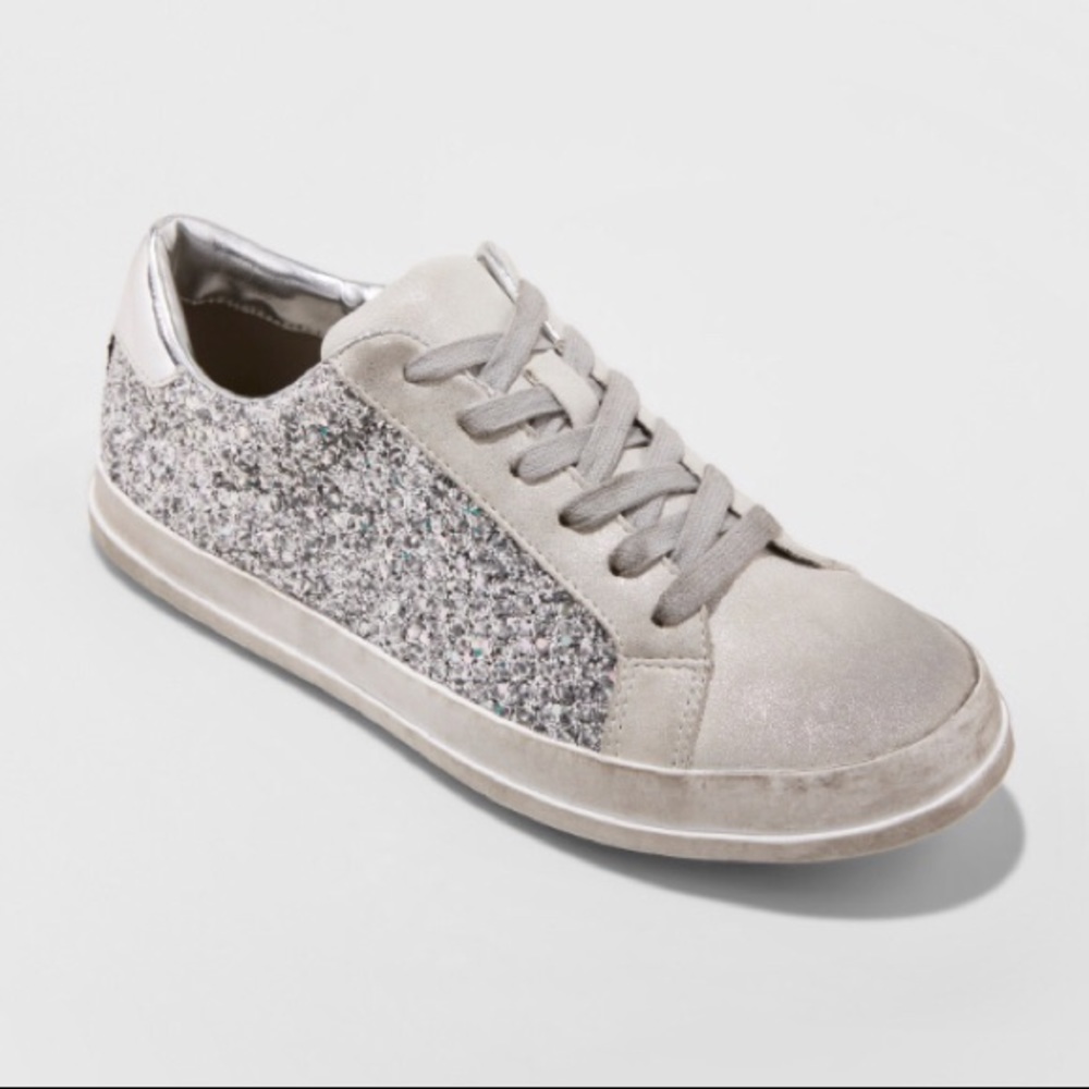 Tiffani Lace Up Glitter Sneakers - Mossimo